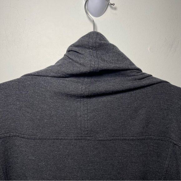 Lululemon women's Heathered Mod Black To & Flow Wrap oversized cardigan in US 2 - Picture 11 of 11